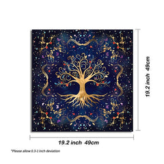 2022 Tree Of Life Tarot Card Tablecloth Altar Cloth Pagan Pendulum