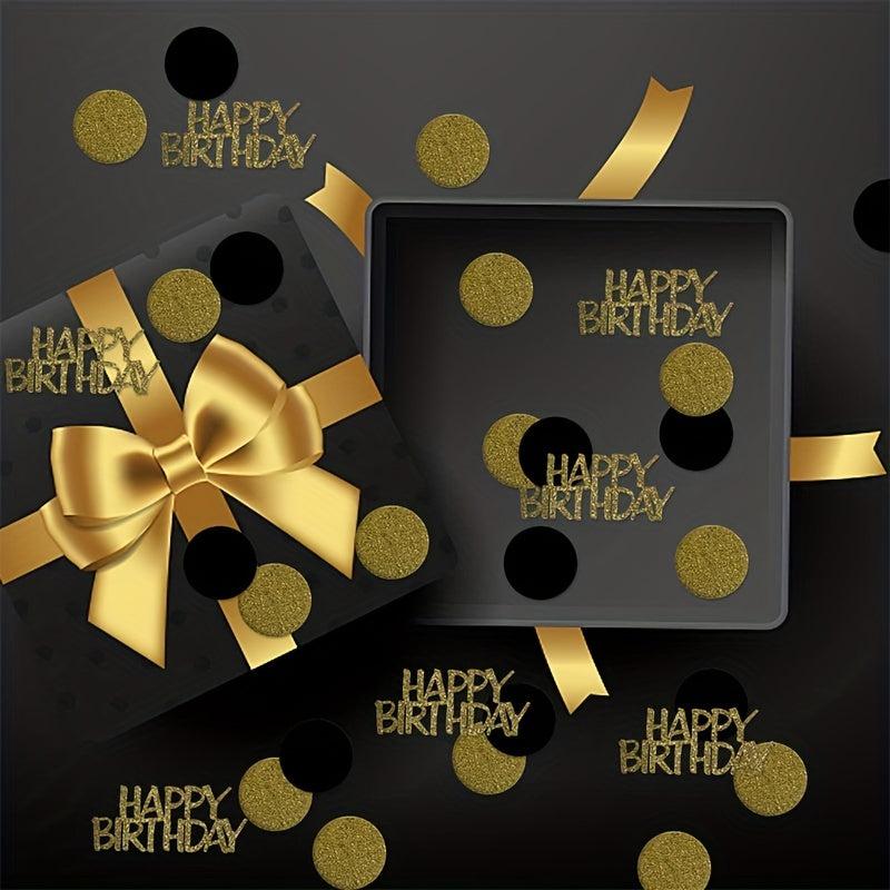 100pcs Birthday Golden Round Confetti Party Supplies