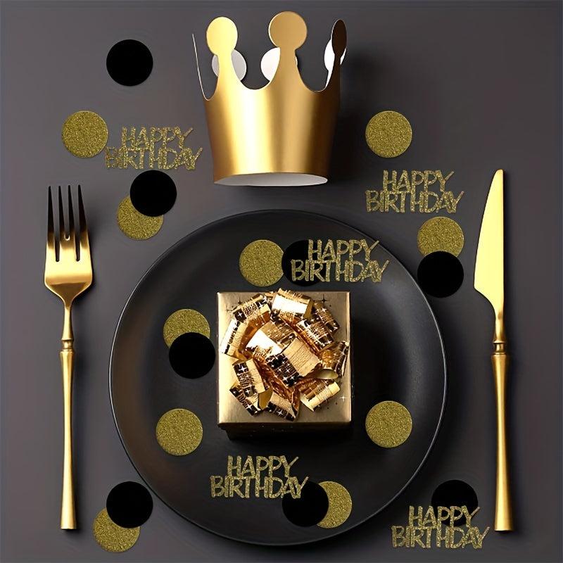100pcs Birthday Golden Round Confetti Party Supplies