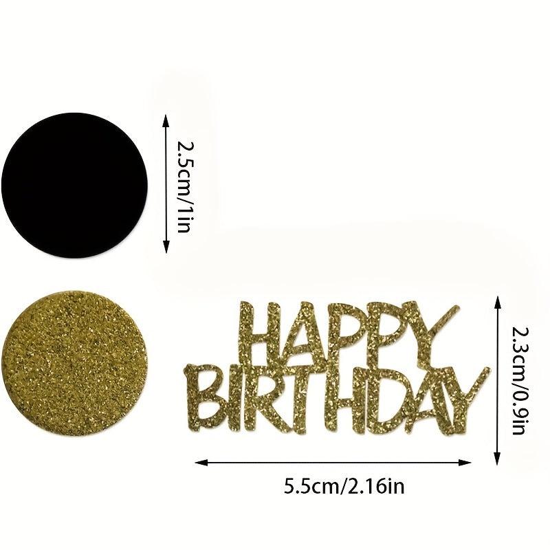 100pcs Birthday Golden Round Confetti Party Supplies