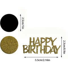 100pcs Birthday Golden Round Confetti Party Supplies