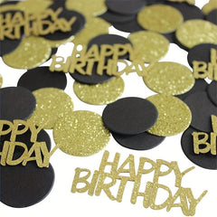 100pcs Birthday Golden Round Confetti Party Supplies