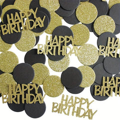 100pcs Birthday Golden Round Confetti Party Supplies