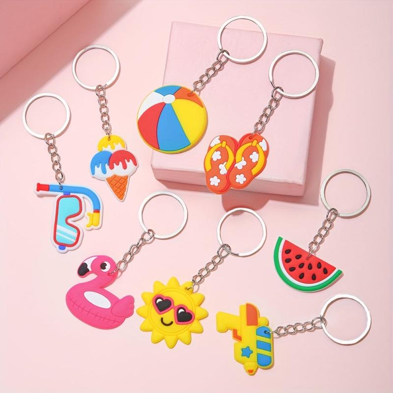 Hawaii PVC Key Chain Seaside Beach Car Gift Pendant Keyring
