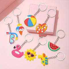 Hawaii PVC Key Chain Seaside Beach Car Gift Pendant Keyring