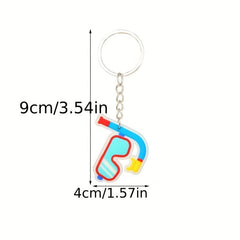 Hawaii PVC Key Chain Seaside Beach Car Gift Pendant Keyring
