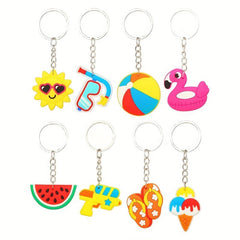 Hawaii PVC Key Chain Seaside Beach Car Gift Pendant Keyring