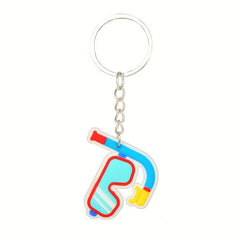 Hawaii PVC Key Chain Seaside Beach Car Gift Pendant Keyring
