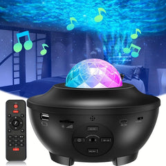 Starry Projector Light with Music Speaker & Remote Control