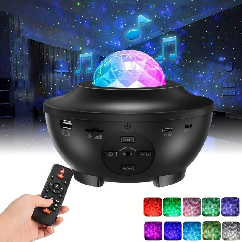 Starry Projector Light with Music Speaker & Remote Control