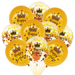 10pcs Adult Birthday Confetti Balloons, Anniversary Party Decoration