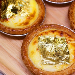 Golden Foil Cake Decoration - Eye-Catching Baking and Food Decor