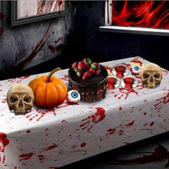 Halloween Tablecloth Scary Themed Party Supplies Disposable Vinyl Table Cloth