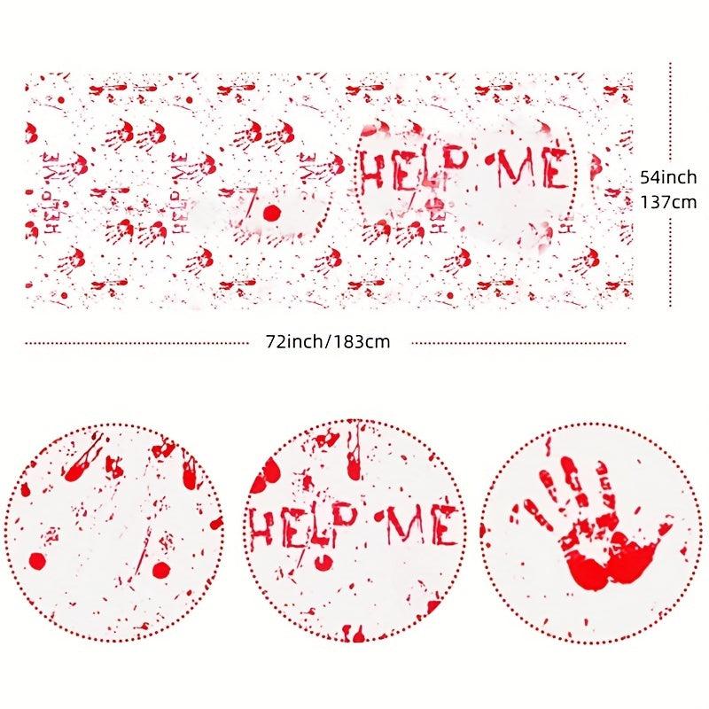 Halloween Tablecloth Scary Themed Party Supplies Disposable Vinyl Table Cloth