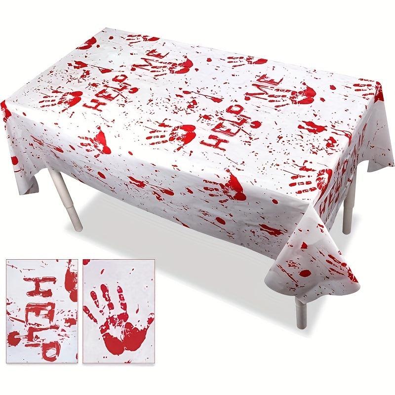 Halloween Tablecloth Scary Themed Party Supplies Disposable Vinyl Table Cloth