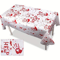 Halloween Tablecloth Scary Themed Party Supplies Disposable Vinyl Table Cloth