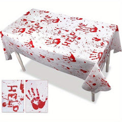 Halloween Tablecloth Scary Themed Party Supplies Disposable Vinyl Table Cloth