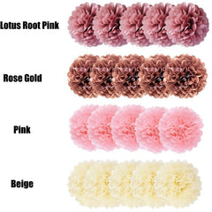 12pcs Festive Paper Pompoms for Party Decorations