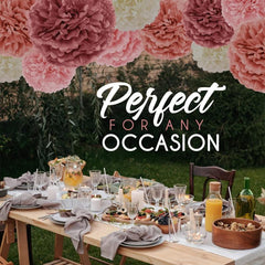 12pcs Festive Paper Pompoms for Party Decorations
