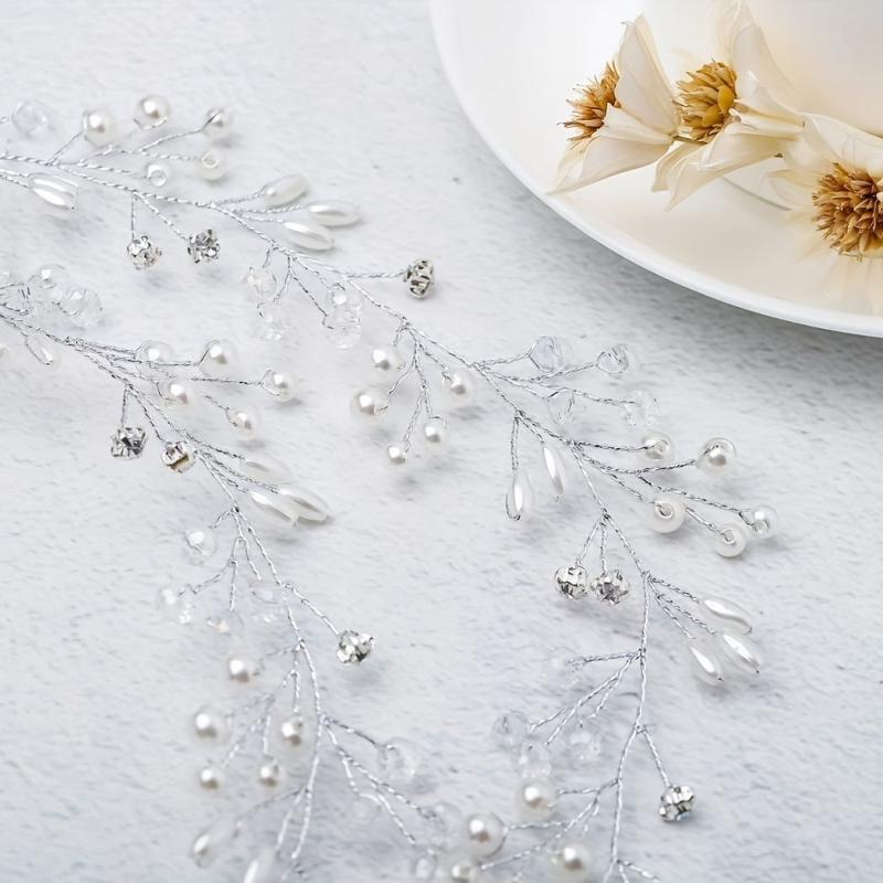 Bridal Pearl Headdress with Soft Chain - Wedding & Bridesmaids