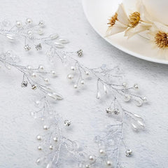 Bridal Pearl Headdress with Soft Chain - Wedding & Bridesmaids