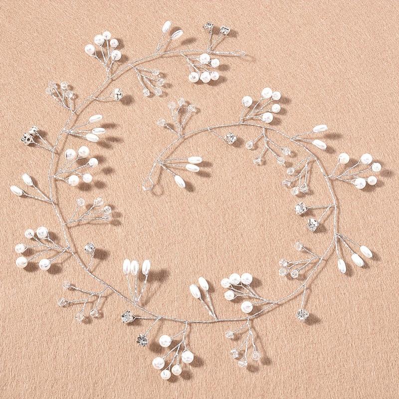 Bridal Pearl Headdress with Soft Chain - Wedding & Bridesmaids