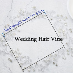 Bridal Pearl Headdress with Soft Chain - Wedding & Bridesmaids