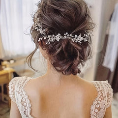 Bridal Pearl Headdress with Soft Chain - Wedding & Bridesmaids