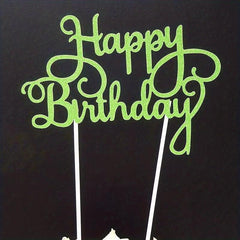 Happy Birthday Cake Sparkling Decoration Sign