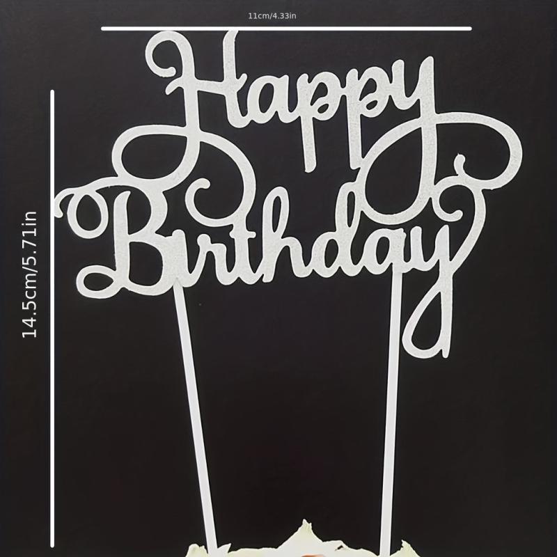 Happy Birthday Cake Sparkling Decoration Sign
