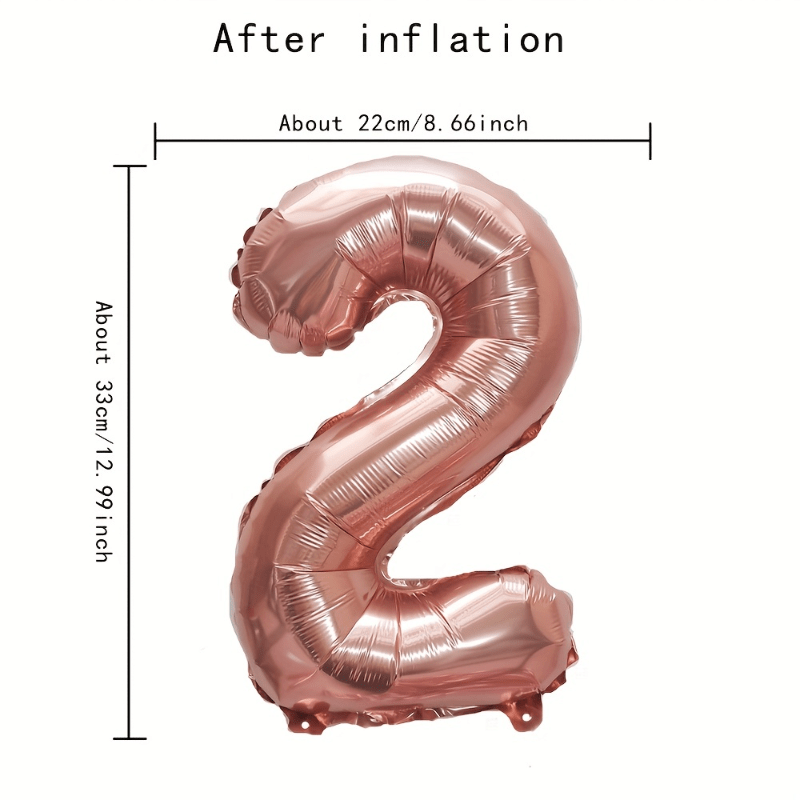 16 Rose Golden Numbers 0-9 Self-sealable Balloons Anniversary Celebrations