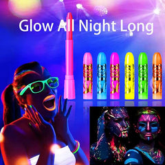 6pcs Set Glow In The Dark Face & Body Paint UV Neon Glow Fluorescent