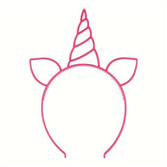 6pcs Unicorn Headbands Cosplay Plastic Hairbands Unicorn Hair Loop Headwear
