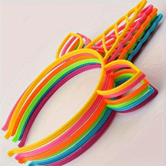 6pcs Unicorn Headbands Cosplay Plastic Hairbands Unicorn Hair Loop Headwear