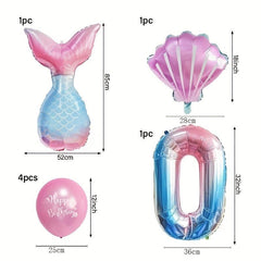 Mermaid Balloon Package 1st Birthday Party Decor Supplies