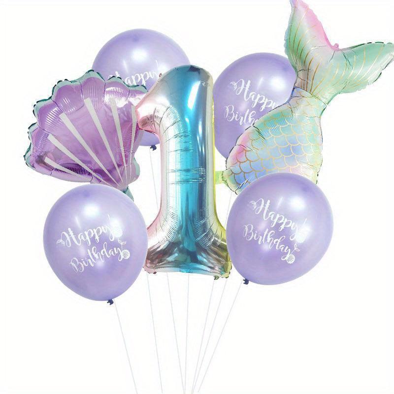 Mermaid Balloon Package 1st Birthday Party Decor Supplies