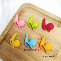 6pcs Snail Wine Glass Labels Tea Cups Bags