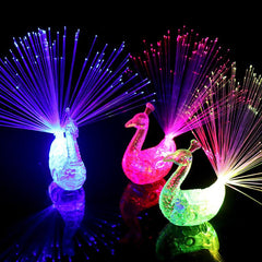Changing Peacock Finger Light Magical Glow Colors Christmas Party Favors