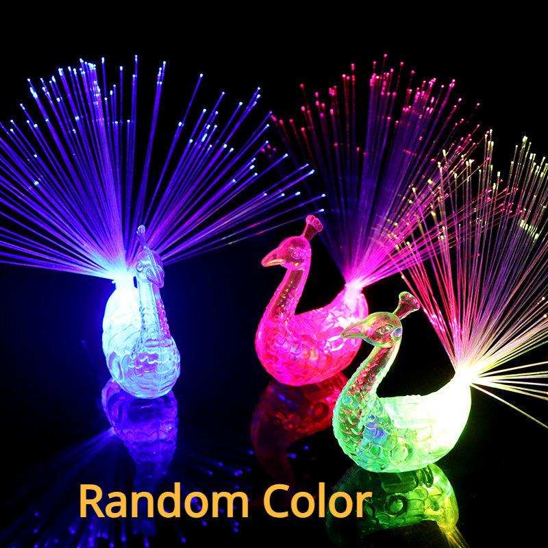 Changing Peacock Finger Light Magical Glow Colors Christmas Party Favors