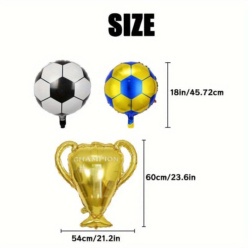 6pcs Football Trophy Balloon Football Party Birthday Party Balloon