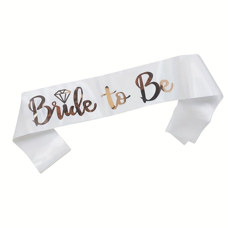 Bachelorette Party Sash Bridal Sash Rose Glitter Bridesmaid Ceremony