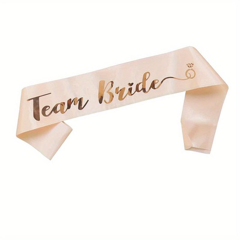 Bachelorette Party Sash Bridal Sash Rose Glitter Bridesmaid Ceremony