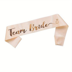 Bachelorette Party Sash Bridal Sash Rose Glitter Bridesmaid Ceremony
