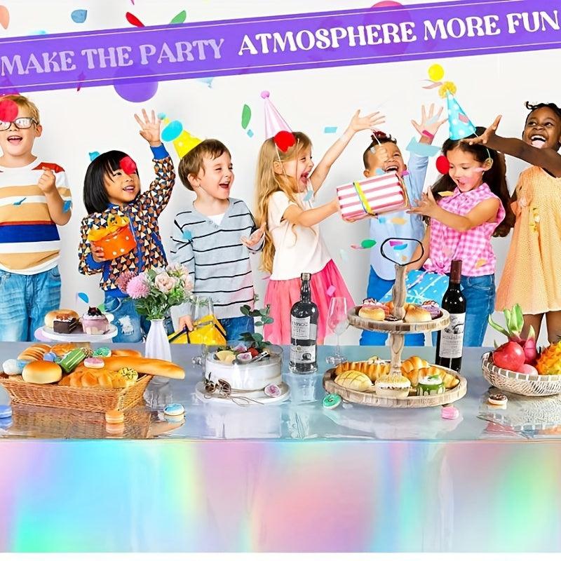 Iridescent Plastic Tablecloths 137 X 274 Laser Table Covers