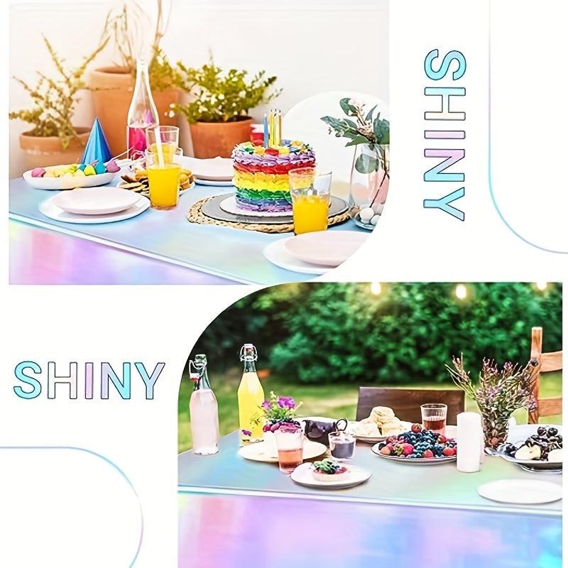Iridescent Plastic Tablecloths 137 X 274 Laser Table Covers