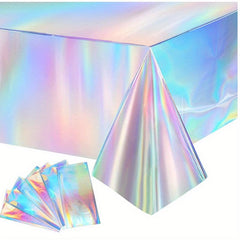 Iridescent Plastic Tablecloths 137 X 274 Laser Table Covers