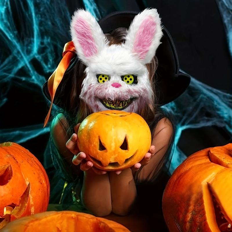 Bloody Rabbit Plush Halloween Mask for Costume Party