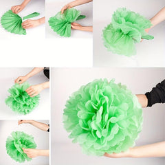 9pcs Paper Flower Balls for Parties and Crafts
