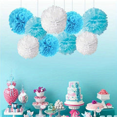 9pcs Paper Flower Balls for Parties and Crafts