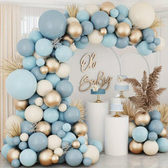 134pcs Marine Sand Metallic Golden Balloon Arch Garland Kit